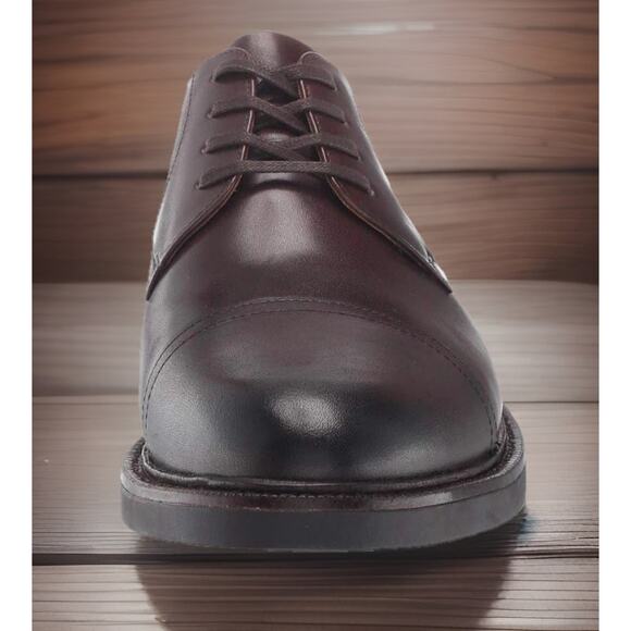 Polo Ralph Lauren Asher Captoe Oxfords Leather Shoes Polo Brown Mens Size 9 NEW main image 4